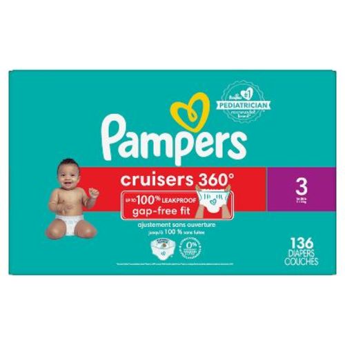 Pampers Cruisers 360 Diapers Super Pack - Size 3 - 136