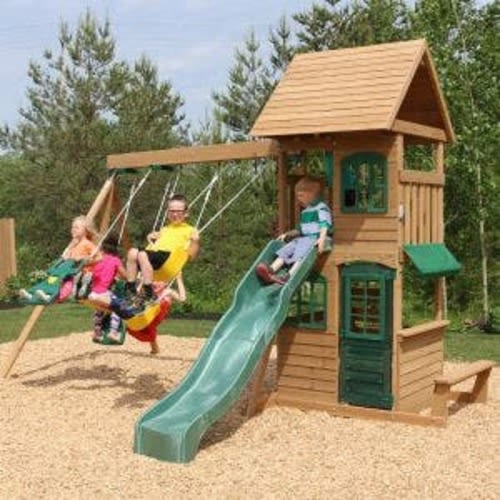 Windale Wooden Swing Set / Playset | KidKraft