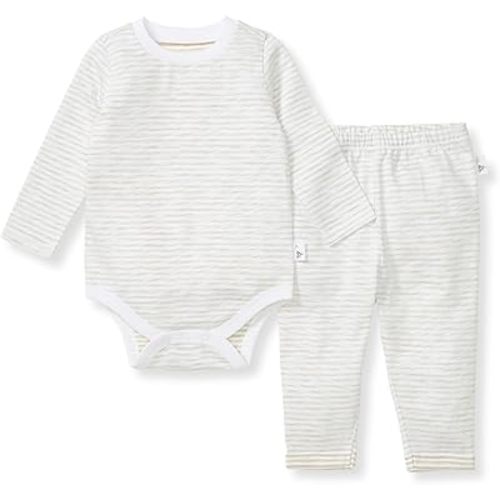 Burt's Bees Baby Unisex Bodysuit and Pant Set, 100% Organic Cotton