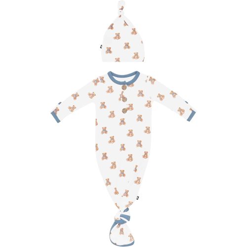 KYTE BABY Knotted Gown with Hat Set