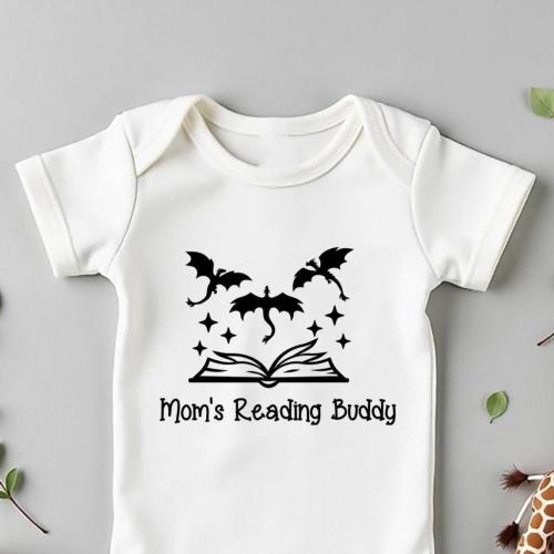 Moms Reading Buddy with Dragons, Booktok, Fourth Wing, Baby Boy Clothes, Baby Girl Outfit, Baby Unique Gifts From Mom, Baby Bodysuit, Outfit
