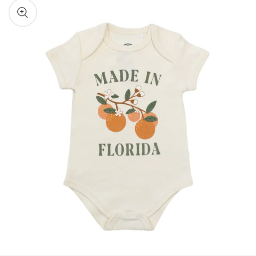 Made in Florida Oranges Cotton Baby Onesie – Emerson and Friends