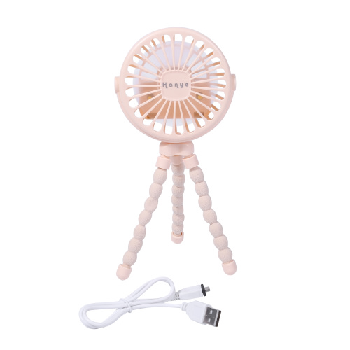 Polinkety Portable Stroller Mini Fan with Clip, USB Fan with Flexible Tripod Can Be Wrapped on Stroller
