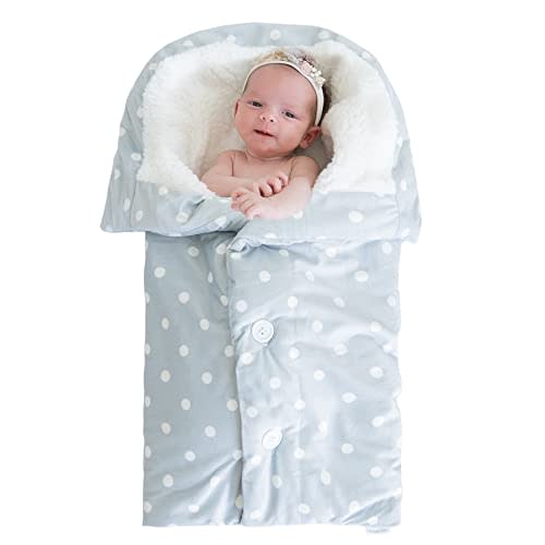 Snuggle Baby The Swaddle Blanket - White Dots - Sleep Swaddle Blankets For Baby Boy & Girl - Infant Sleep Sack 0-3 Months - Newborn Wrap - Newborn Essentials For Baby