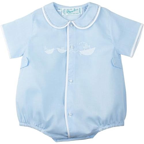 Boys Blue Dressy Romper Take Home Outfit