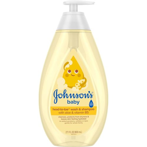Title: Johnson's Head-To-Toe Gentle Baby Body Wash & Shampoo, Tear-Free, Sulfate-Free & Hypoallergenic Bath Wash & Shampoo for Baby's Sensitive Skin & Hair, Washes Away 99.9% Of Germs 27.1 fl. oz