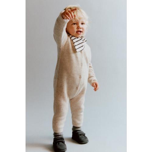 WOOL AND CASHMERE BLEND JUMPSUIT - Sand / Marl | ZARA United States