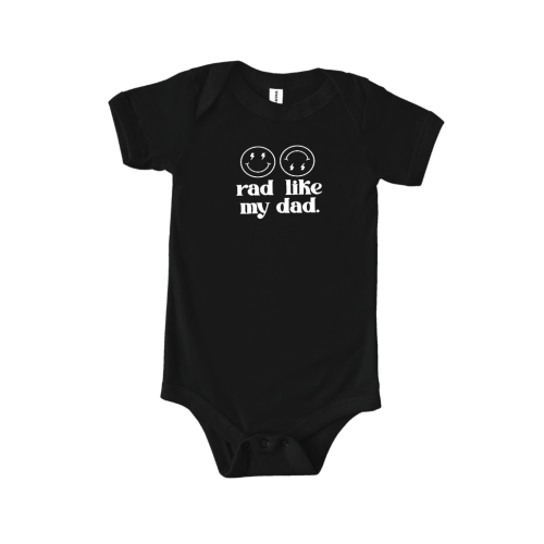 Rad Like My Dad Smiley Onesie