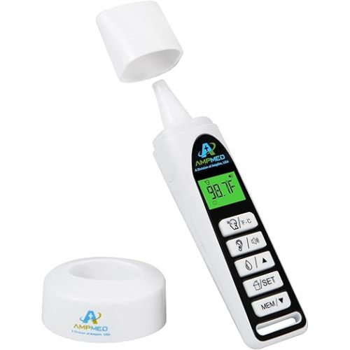 Amplim Baby Thermometer | 3-in-1 Accurate Infrared Thermometer for Ear, Forehead & Touchless