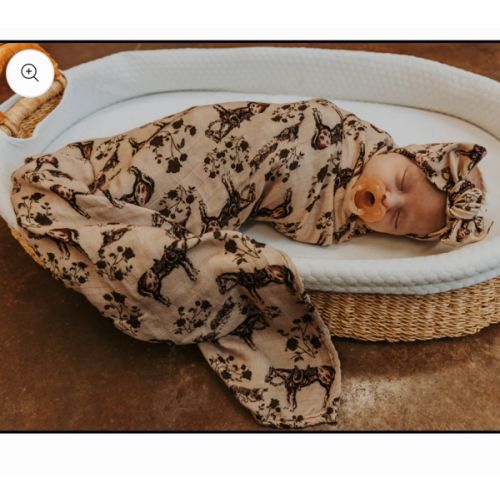 Prairie Rose Bamboo Muslin Swaddle – Cowkid Clothing Company