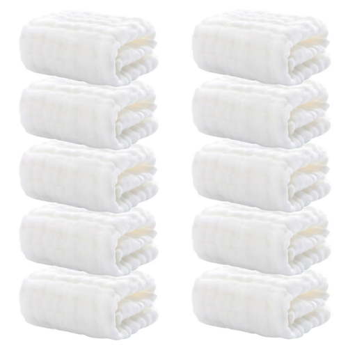Clearance! Hewann Baby Washcloths Organic Cotton Baby Washcloths - Soft, Hypoallergenic, 12x12 Inches, 10 Pack - for Sensitive Skin, Baby Registry Gift, Gender Neutral Towels