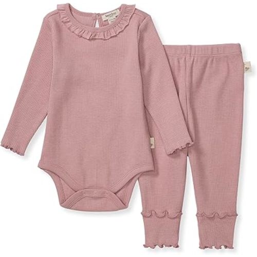 Burt's Bees Baby Unisex Bodysuit and Pant Set, 100% Organic Cotton