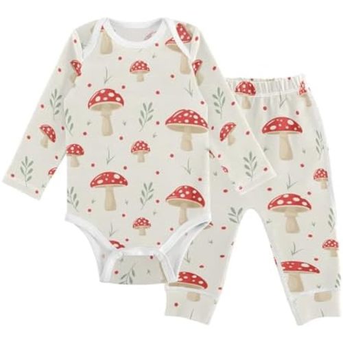 vvfelixl Baby Bodysuits Pants Sets White Gooses Long Sleeve Baby Clothes for Boys Girls 0-24M
