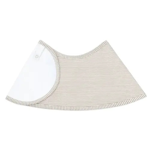 Bilbi Burp Bib Taupe Stripe | Baby Bunting AU