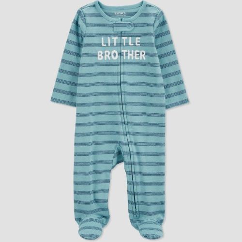 Carter's Just One You®️ Baby Boys' Striped Little Brother Sleep N' Play - Blue 3m