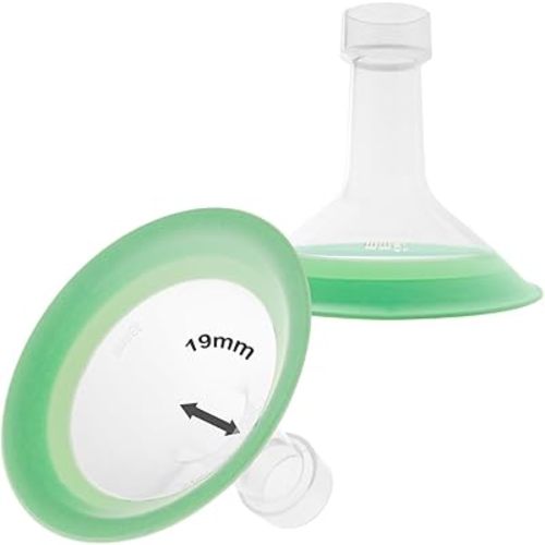Nenesupply 19mm Flanges Flexible Flangses Compatible with Lansinoh Breastpump Replacement to Lansinoh 19mm Flanges and Breastshields Work with Signature Pro Smartpump and Manual Pumps