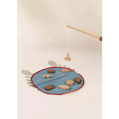 Wooden Fishing Game with Bag