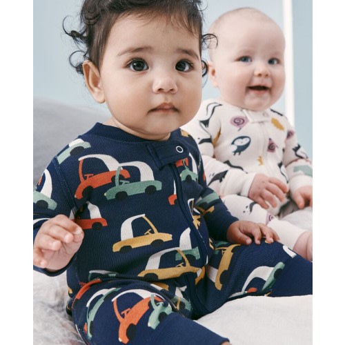 Baby 2-Way Zip Sleeper 6-12 months Toy Cars on Navy