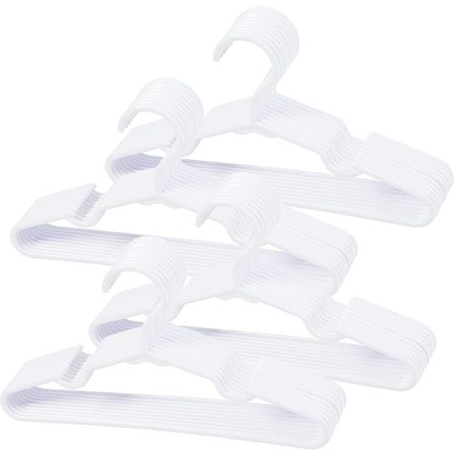 40 pcs White Baby Nursery Closet Hangers,Non-Slip Laundry Infant Pant Hanger for Newborn Clothes,Ultra-Thin Child Coat Hanger for Girl Boy Toddler Kids