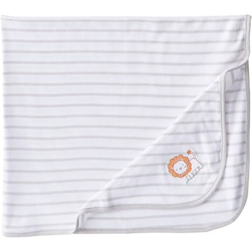 Little Me Boys' Blanket, White Print Lion, One Size