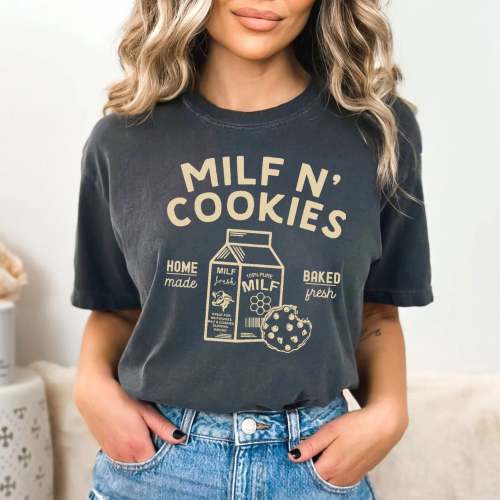 Pre-Sale Funny Milf N' Cookies Nursing T-shirt