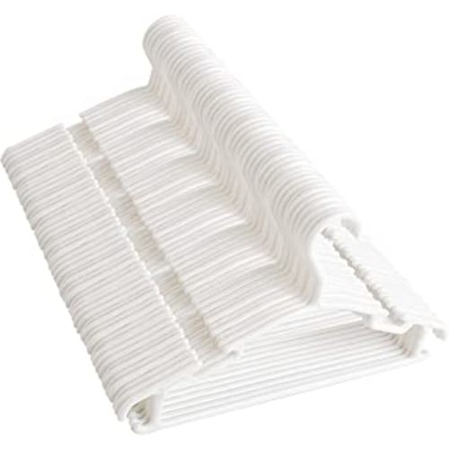 GoodtoU Kids Hangers White Plastic for Baby Clothes Toddler Hangers Infant Hangers 100 Pack