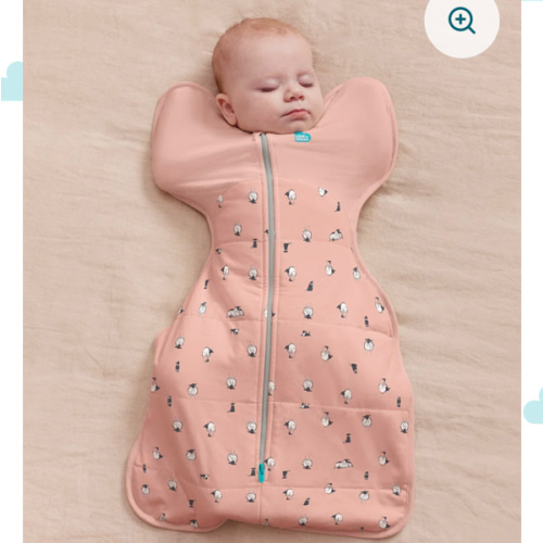 Swaddle Up™ 2.5 TOG Organic Cotton/Merino Wool Rose Lamb's Best Friend Size Small 8-13lbs