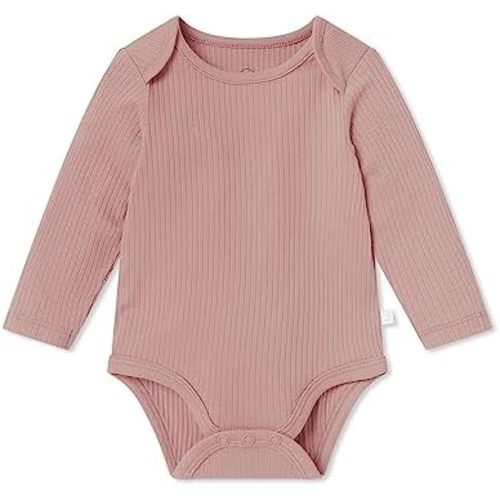 MORI Baby Unisex Long Sleeve Bodysuit Viscose from Bamboo and Organic Cotton - Comfortable Toddler Romper for Boys and Girls