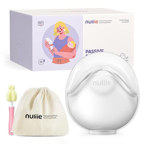 Nuliie 1 PCS Silicone Breast Milk Collectors for Breastfeeding Leak-Proof, 3oz/90ml Portable Milk Catcher, BPA-Free Soft Breast Shell, Wearable Manual Breast Pump for Newborns Essentials
