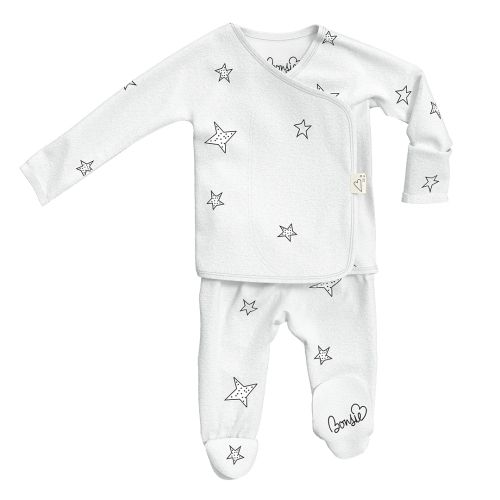 Footie - Stars – Bonsie Skin to Skin Babywear | NB