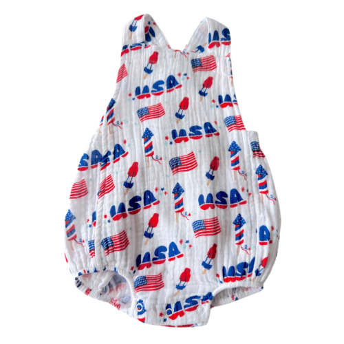 Muslin Retro Sunsuit, 4th of July
