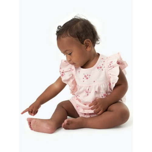 Modern Moments by Gerber Baby Neutral Organic Ruffled Sleeve Top, Sizes 0/3 Months - 24 Months