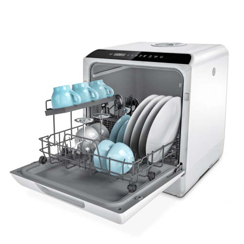 Hermitlux Portable Dishwasher Countertop, 5 Washing Programs Mini Dishwasher with 5-Liter Water Tank, HMX-DW04