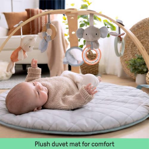Ingenuity Cozy Spot Duvet Activity Gym With Self-storage, Machine Washable Mat - Loamy