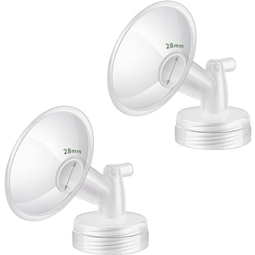 28mm Flange Compatible with Spectra/Motif Luna/Ameda MYA/Cimilre Breastpumps Replacement to Pump Parts and Flanges/Shields. Compatible with Spectra S1 S2 9 Plus Parts/Accessories