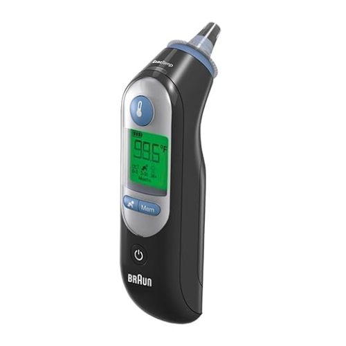 Braun ThermoScan 7 – Digital Ear Thermometer for Kids, Babies, Toddlers and Adults – Fast, Gentle, and Accurate Results in 2 Seconds - Black, IRT6520BUS - 1 Count (Pack of 1)