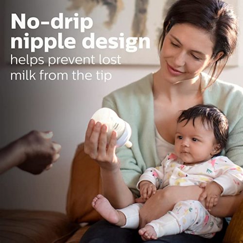 Philips AVENT Natural Baby Bottle with Natural Response Nipple, Clear, 4oz, 2pk, SCY900/02 - 2 Pack