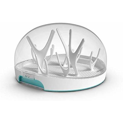 nanobébé Microwave Steam Sterilizer – BPA-Free Baby Bottle Sanitizer and Drier for Bottle Cleaning in 4 Minutes – Breastfeeding Supplies, Pumping, Infant Essentials, and Bottle Steamer Sterilizer