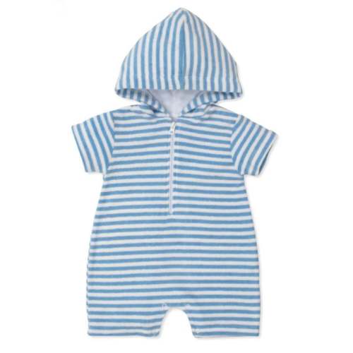 Kissy Kissy Blue Cabana Stripes Terry Romper - Precious Cargo