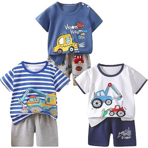 Toddler Baby Boy Clothes for 2t 3t Boys Cute Summer Short Sleeve T-Shirt Tops Shorts Clothes Sets Baby Boy Outfits