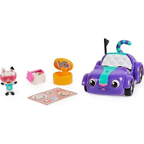 Gabby's Dollhouse, Carlita's Car with Pandi Panda Character and Accessories, Toys for Ages 3+