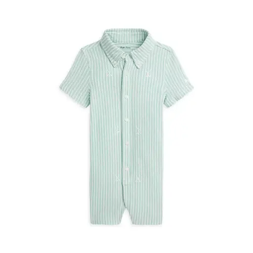 Shop Polo Ralph Lauren Baby Boy's Oxford Romper | Saks Fifth Avenue