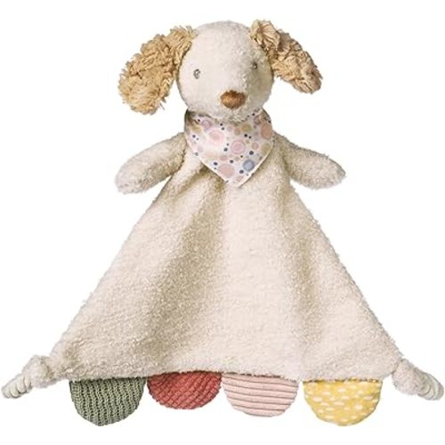 Mary Meyer Lovey Baby & Toddler Stuffed Animal Activity Blanket Plush Soft Snuggle Toy, 12-Inches, Tan Dancing Dachshund
