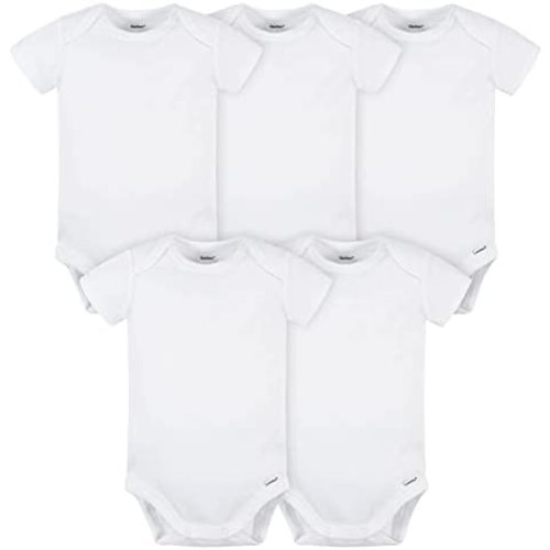Gerber Unisex-Baby 5 Pack Onesies Multi-Packs Bundle Interlock 180 Gsm