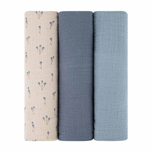 Ely's & Co. Cotton Muslin Swaddle Blanket 3 Pack