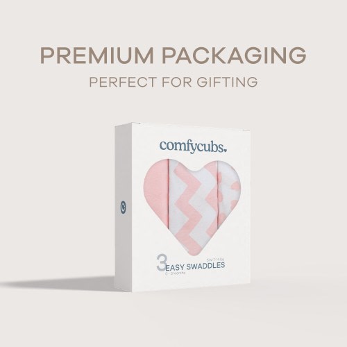Swaddle Blankets for Baby Girl & Boy 3 Pack Sleep Sack Velcro by Comfy Cubs