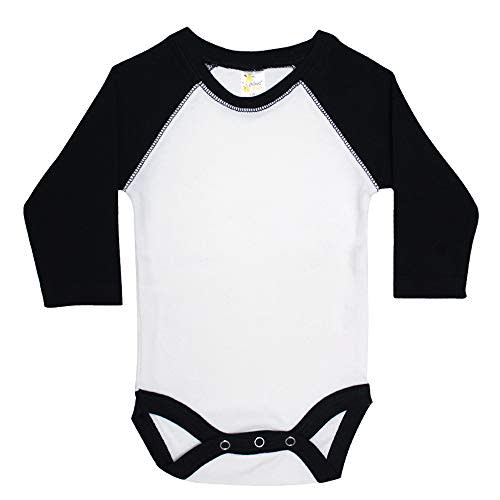 Laughing Giraffe Baby Blank Long Sleeve Raglan Baseball One piece bodysuit