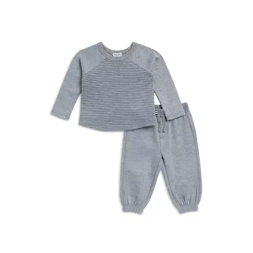 Boys' Striped Raglan Sleeve Shirt and Sweatpants Set - Baby