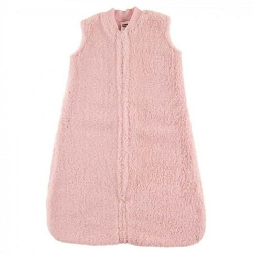 Hudson Baby Infant Girl Plush Sleeping Bag, Sack, Blanket, Pink Faux Shearling, 0-6 Months