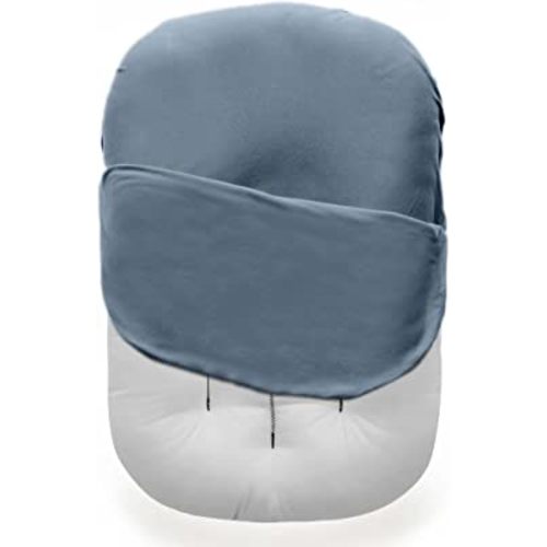 MOZAH Baby Lounger Cover for Newborns - Soft Cotton Slipcover Fitting Most Infant Loungers and Baby Nest Loungers (Blue Mirage)